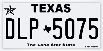 TX license plate DLP5075