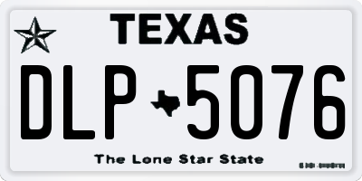 TX license plate DLP5076
