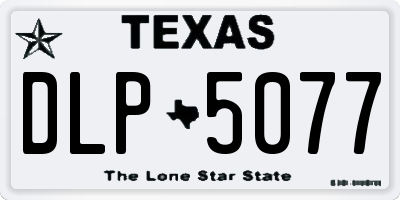 TX license plate DLP5077