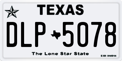 TX license plate DLP5078