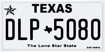 TX license plate DLP5080