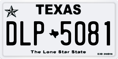 TX license plate DLP5081