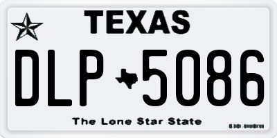 TX license plate DLP5086