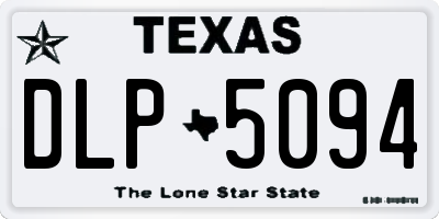 TX license plate DLP5094