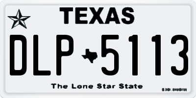 TX license plate DLP5113