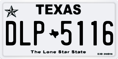 TX license plate DLP5116