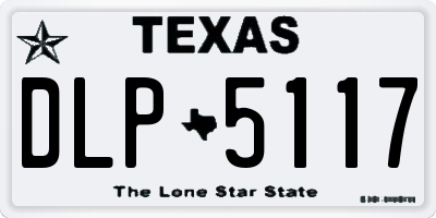 TX license plate DLP5117