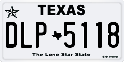 TX license plate DLP5118