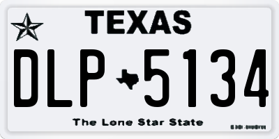 TX license plate DLP5134