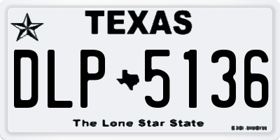 TX license plate DLP5136