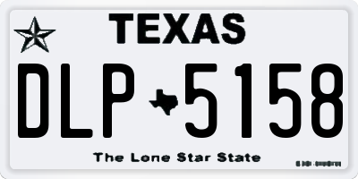 TX license plate DLP5158