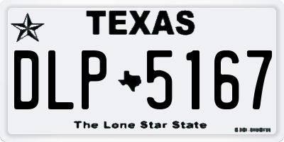 TX license plate DLP5167