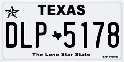 TX license plate DLP5178