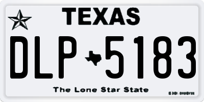 TX license plate DLP5183