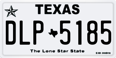 TX license plate DLP5185