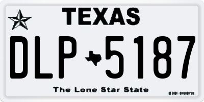 TX license plate DLP5187