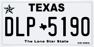 TX license plate DLP5190