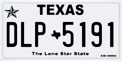 TX license plate DLP5191