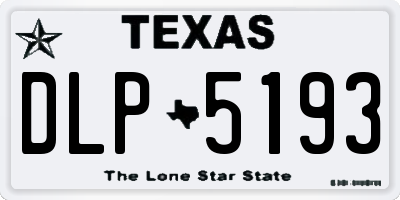 TX license plate DLP5193