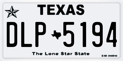 TX license plate DLP5194