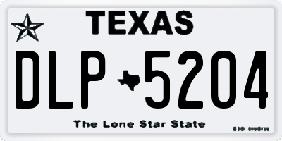 TX license plate DLP5204
