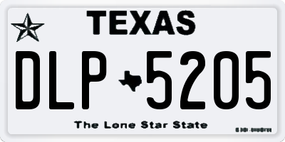 TX license plate DLP5205