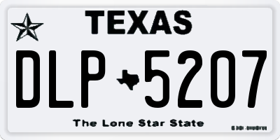 TX license plate DLP5207