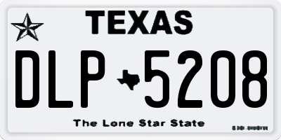 TX license plate DLP5208