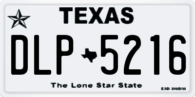 TX license plate DLP5216