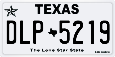 TX license plate DLP5219