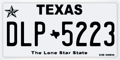 TX license plate DLP5223