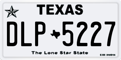 TX license plate DLP5227