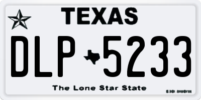TX license plate DLP5233