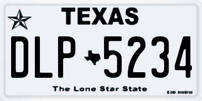 TX license plate DLP5234