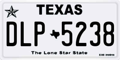 TX license plate DLP5238