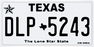 TX license plate DLP5243