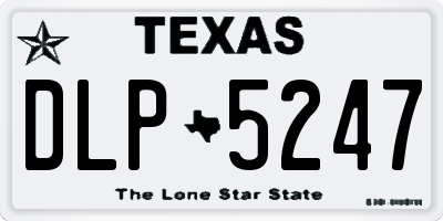 TX license plate DLP5247