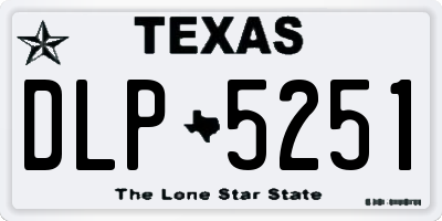 TX license plate DLP5251