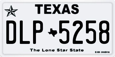TX license plate DLP5258