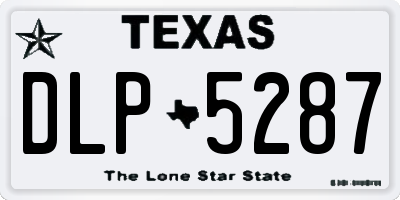 TX license plate DLP5287