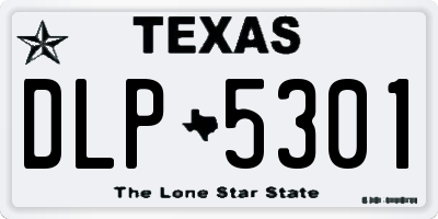 TX license plate DLP5301