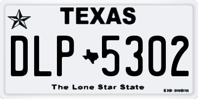 TX license plate DLP5302