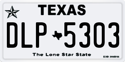 TX license plate DLP5303