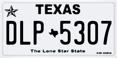 TX license plate DLP5307