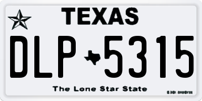 TX license plate DLP5315