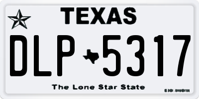 TX license plate DLP5317
