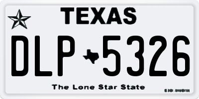 TX license plate DLP5326