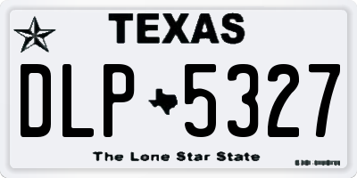 TX license plate DLP5327