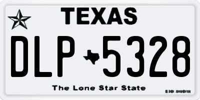 TX license plate DLP5328