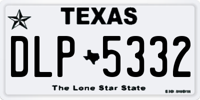 TX license plate DLP5332